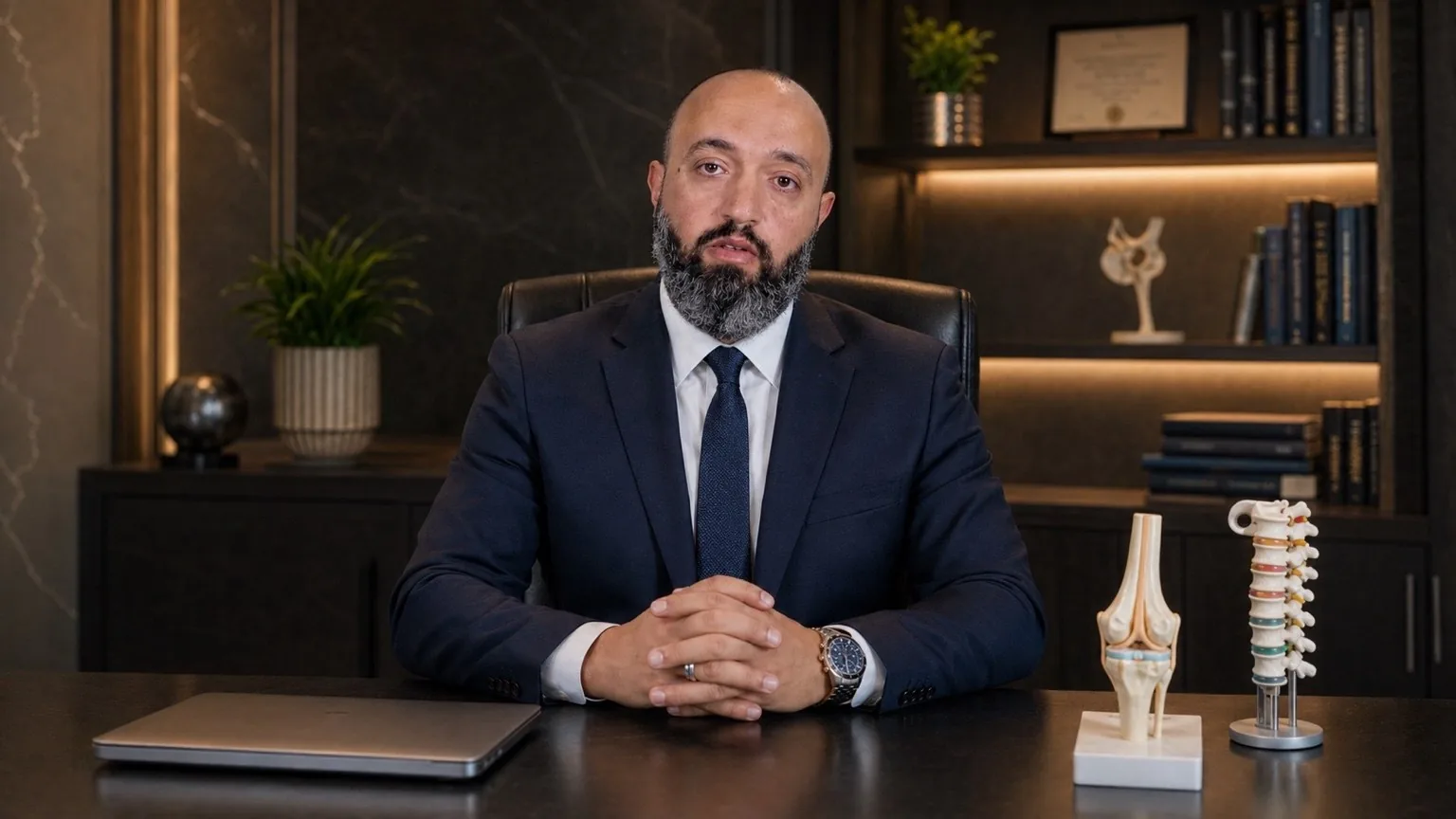 Dr. Mohammed Abdelmoemen Abuelhadid in his consultant office