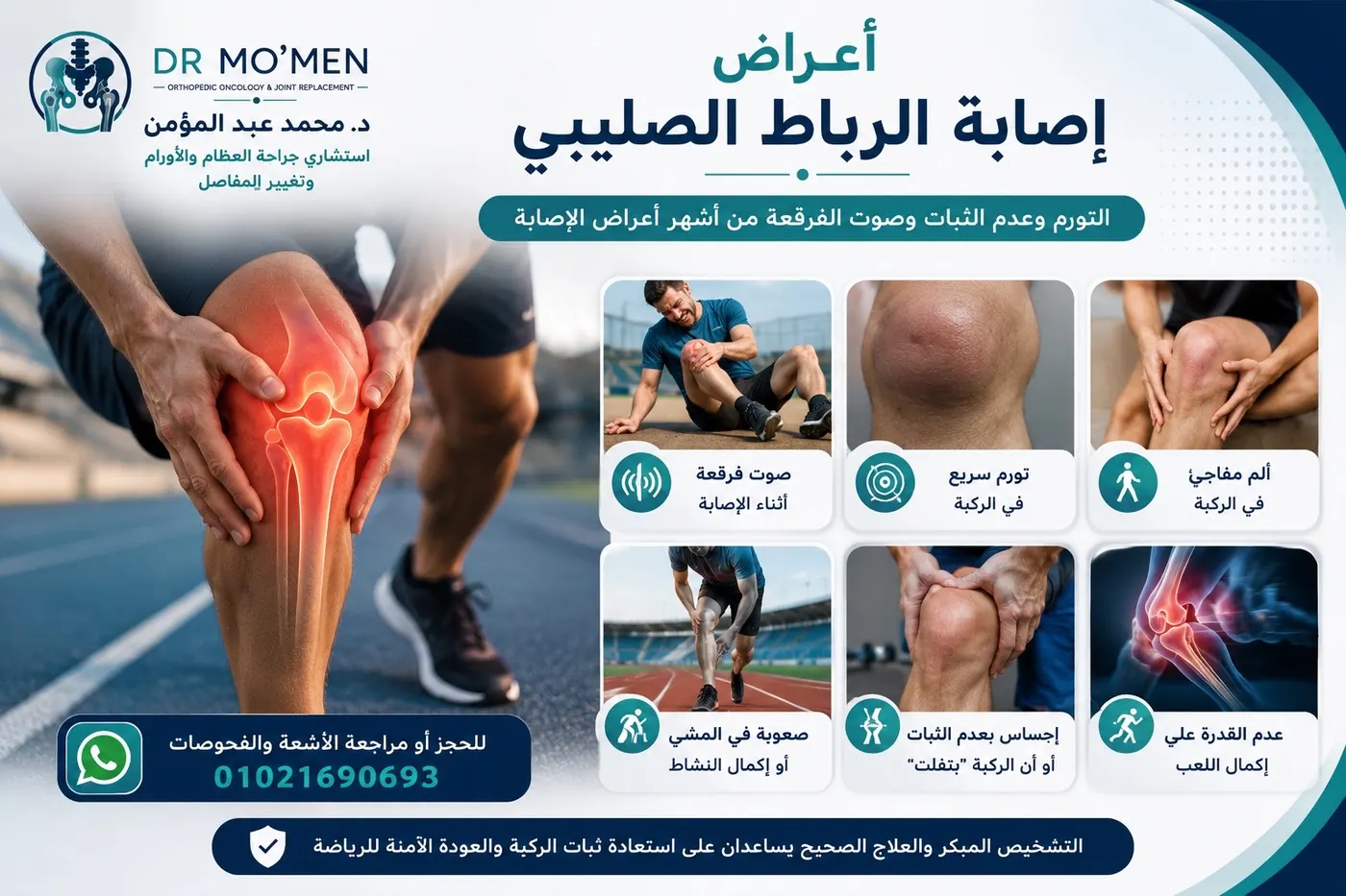 أعراض إصابة الرباط الصليبي أعراض إصابة الرباط الصليبي