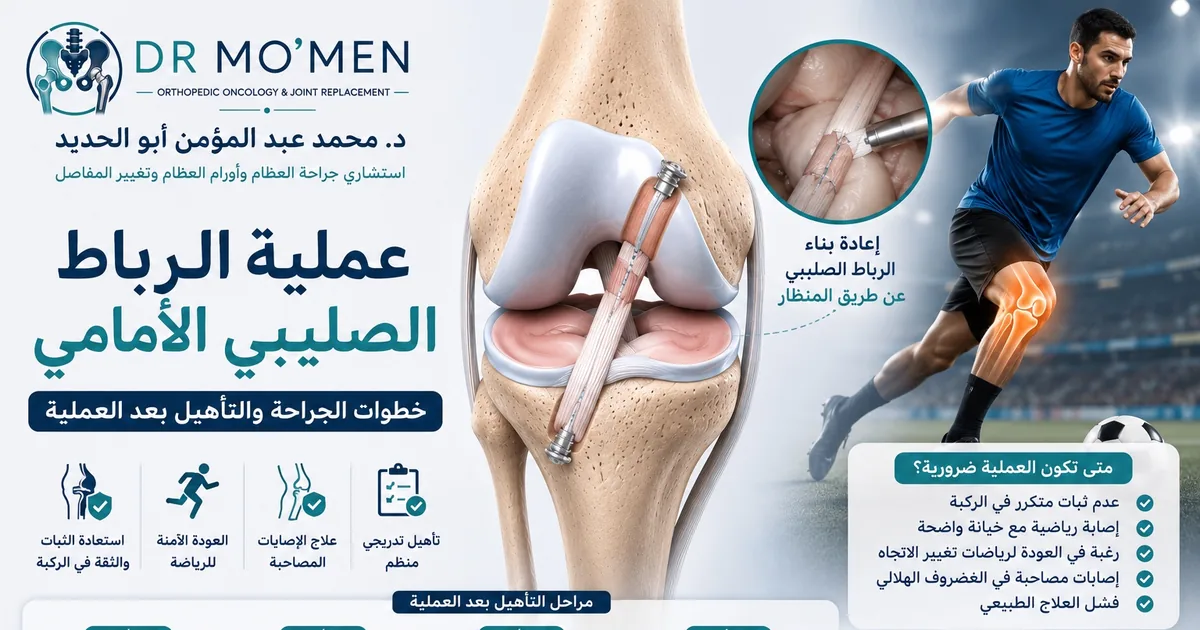 عملية الرباط الصليبي الأمامي وخطوات إعادة البناء والتأهيل بعد الجراحة