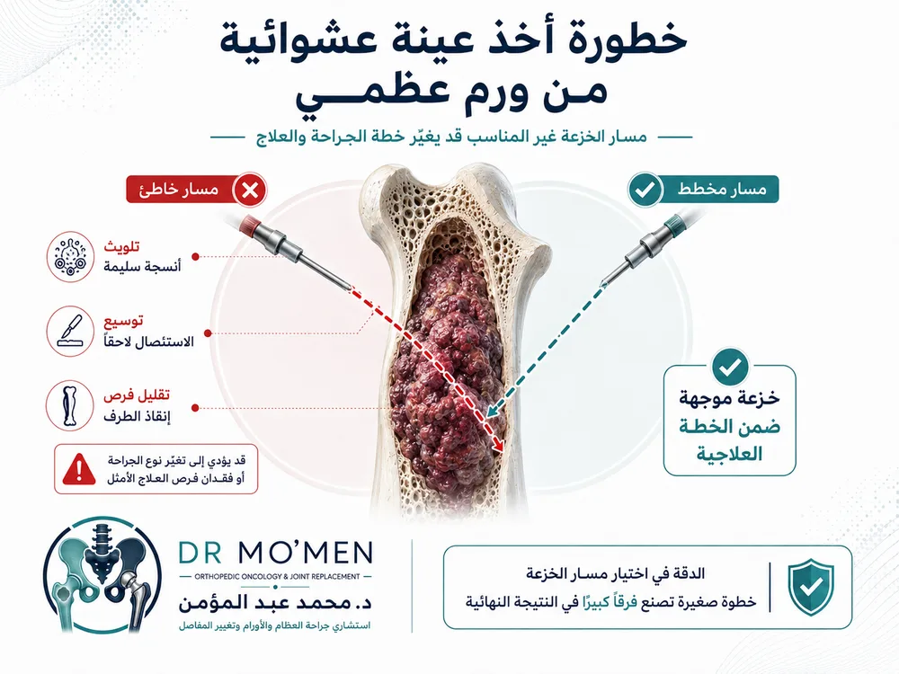 خطورة أخذ عينة عشوائية من ورم عظمي دون تخطيط متخصص