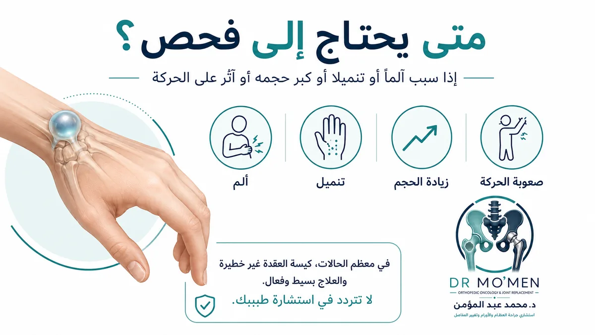 أعراض الكيس الزلالي التي تحتاج كشف عظام