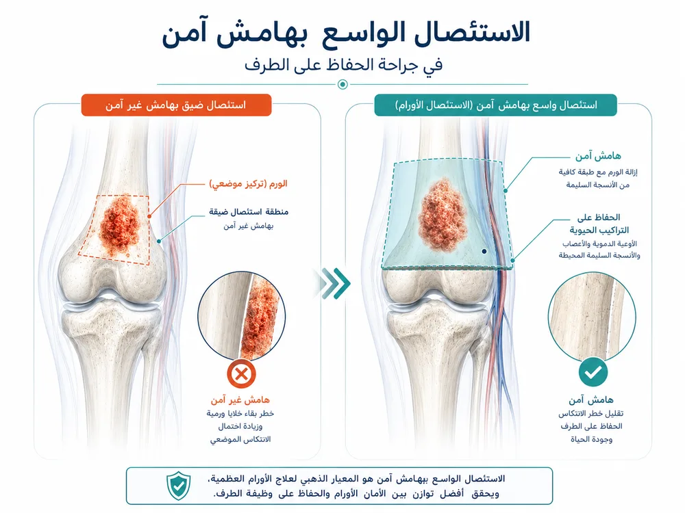 تقييم امتداد ورم العظام وعلاقته بالأعصاب والأوعية قبل الجراحة