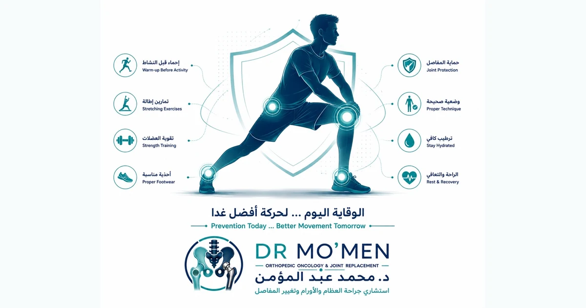 صورة توضيحية من ملف المقال عن الوقاية من إصابات العضلات والعظام.