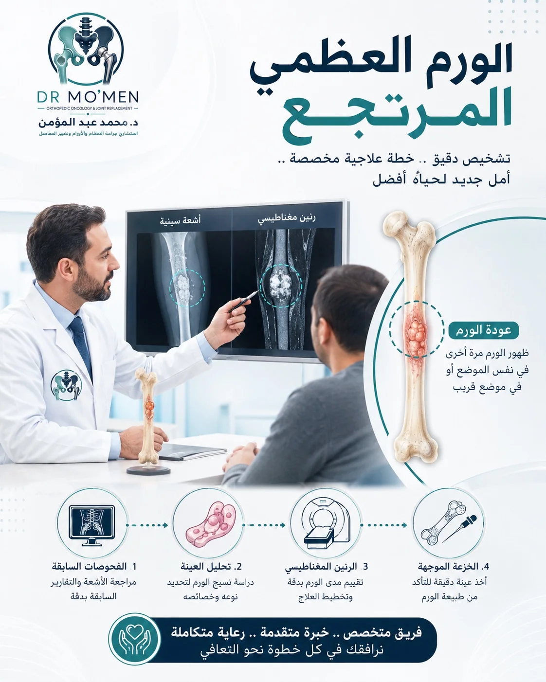 ماذا تفعل إذا رجع ورم العظام بعد العملية وخطوات التقييم والعلاج